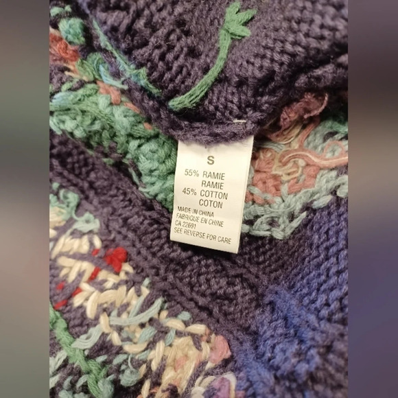 Expert Collection Knit LS Purple Pink Cardigan Size Small - Picture 12 of 12